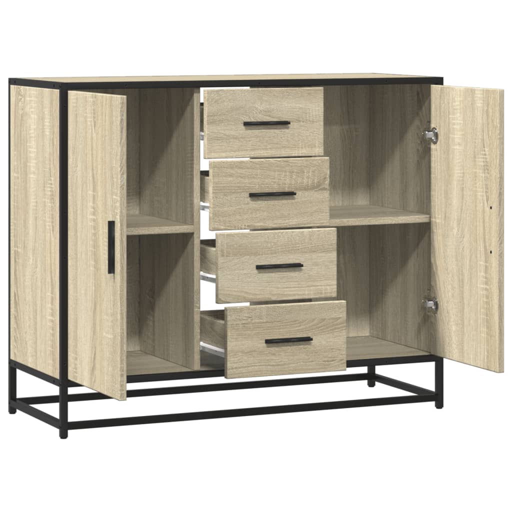 vidaXL Aparador de madera de ingeniería roble Sonoma 92x35x76 cm