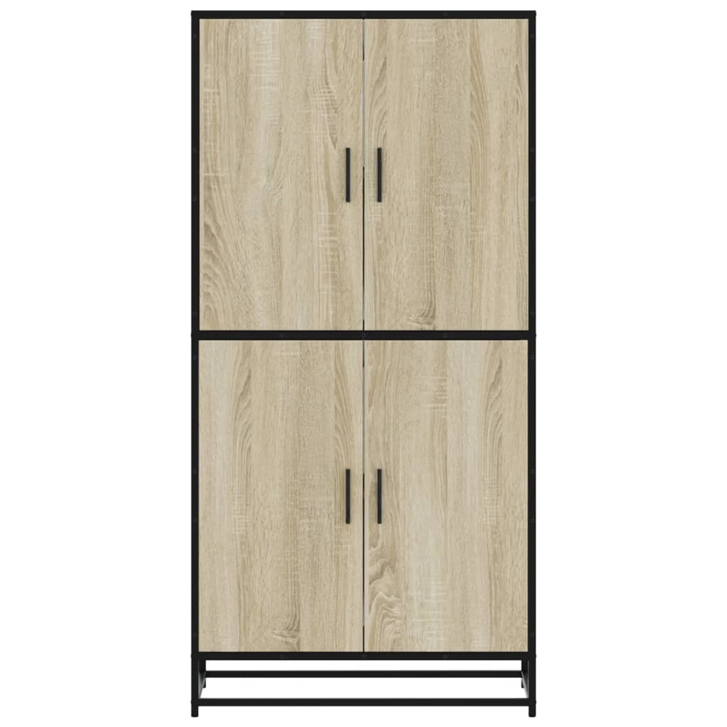 vidaXL Aparador alto madera de ingeniería roble Sonoma 68x35x139 cm