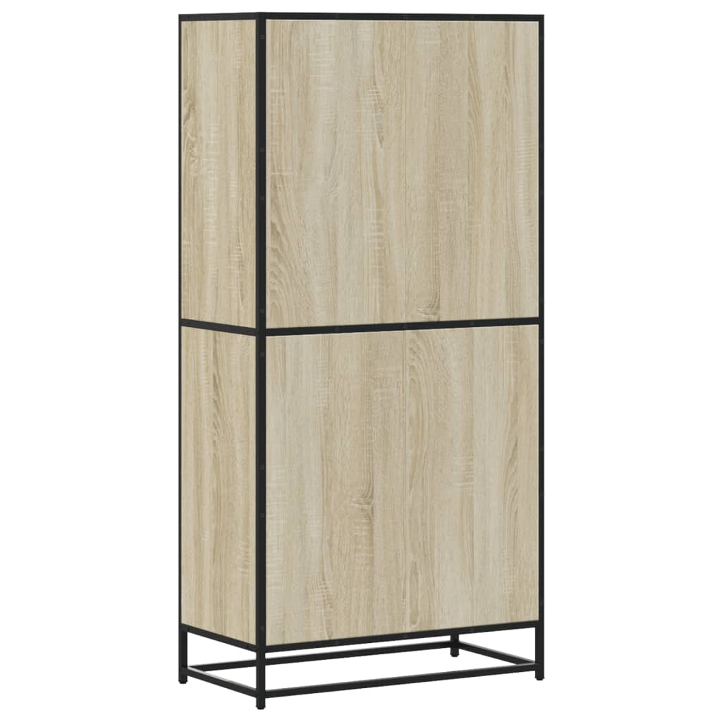 vidaXL Aparador alto madera de ingeniería roble Sonoma 68x35x139 cm