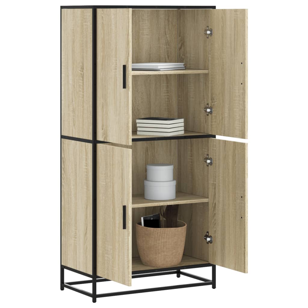 vidaXL Aparador alto madera de ingeniería roble Sonoma 68x35x139 cm