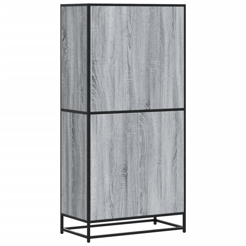 vidaXL Aparador alto madera de ingeniería gris Sonoma 68x35x139 cm