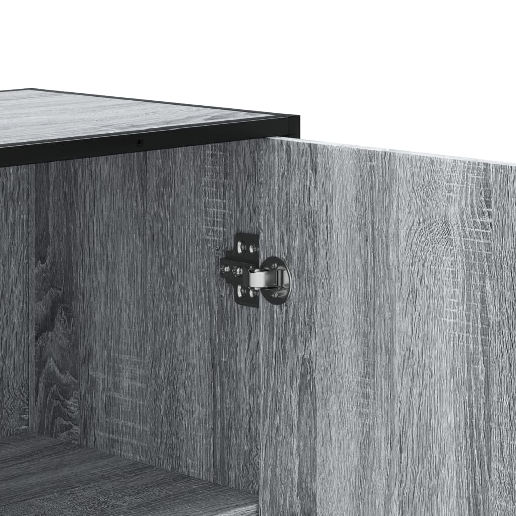 vidaXL Aparador alto madera de ingeniería gris Sonoma 68x35x139 cm