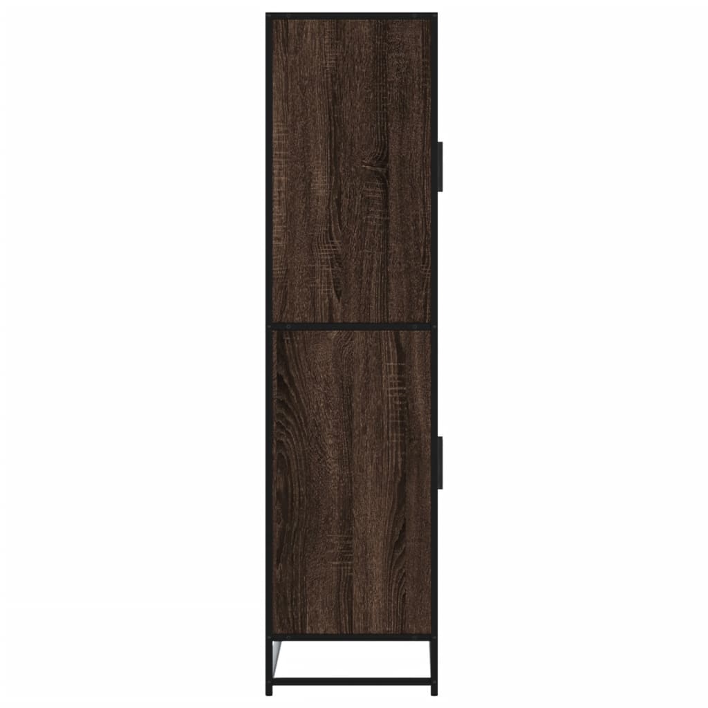 vidaXL Aparador alto madera de ingeniería marrón roble 68x35x139 cm