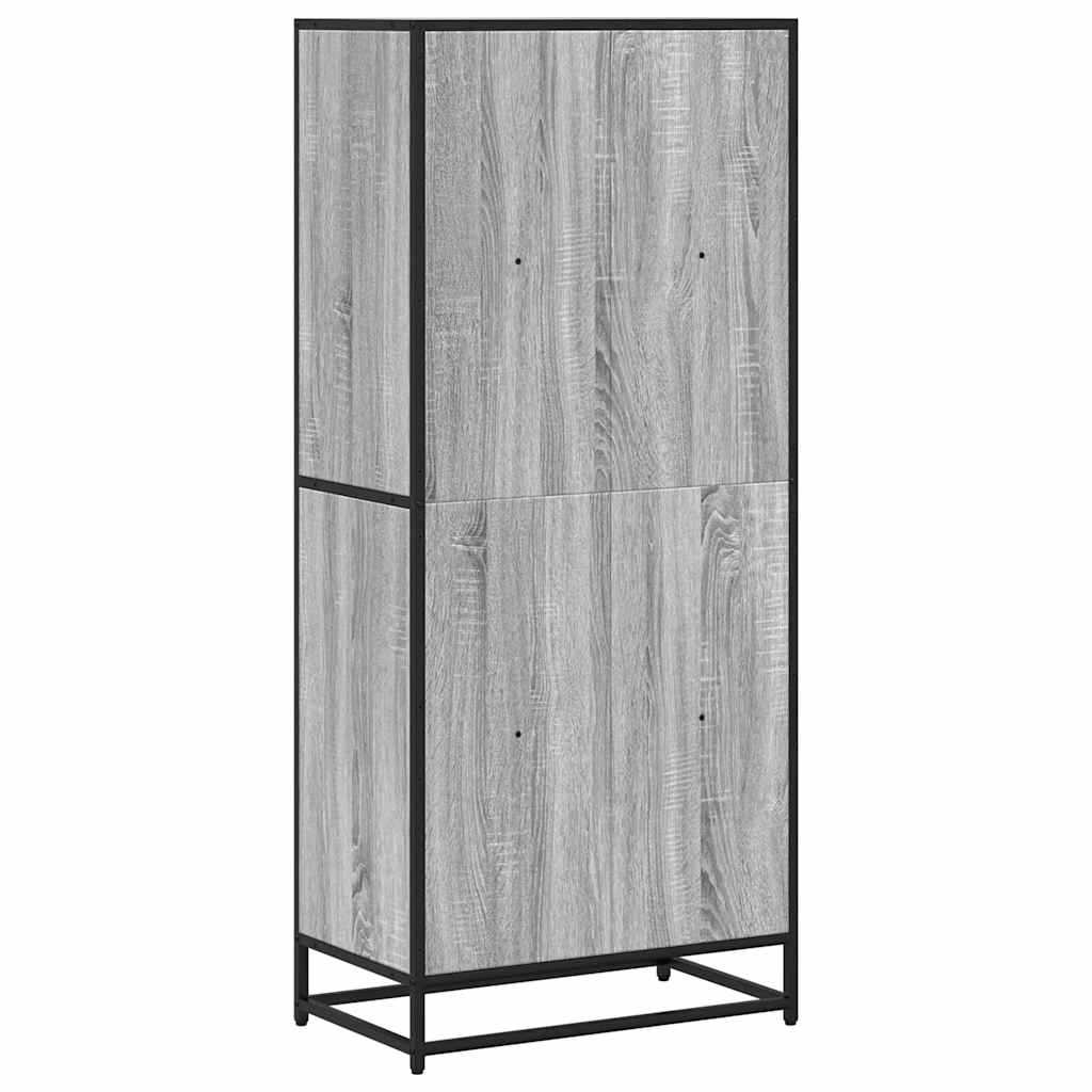 vidaXL Estantería de madera de ingeniería gris Sonoma 60x35x139 cm