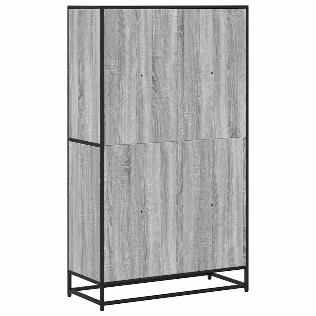 vidaXL Estantería de madera de ingeniería gris Sonoma 80,5x35x139 cm