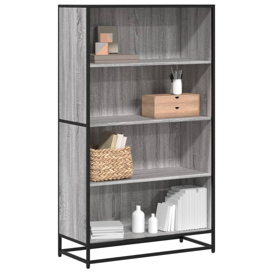 vidaXL Estantería de madera de ingeniería gris Sonoma 80,5x35x139 cm