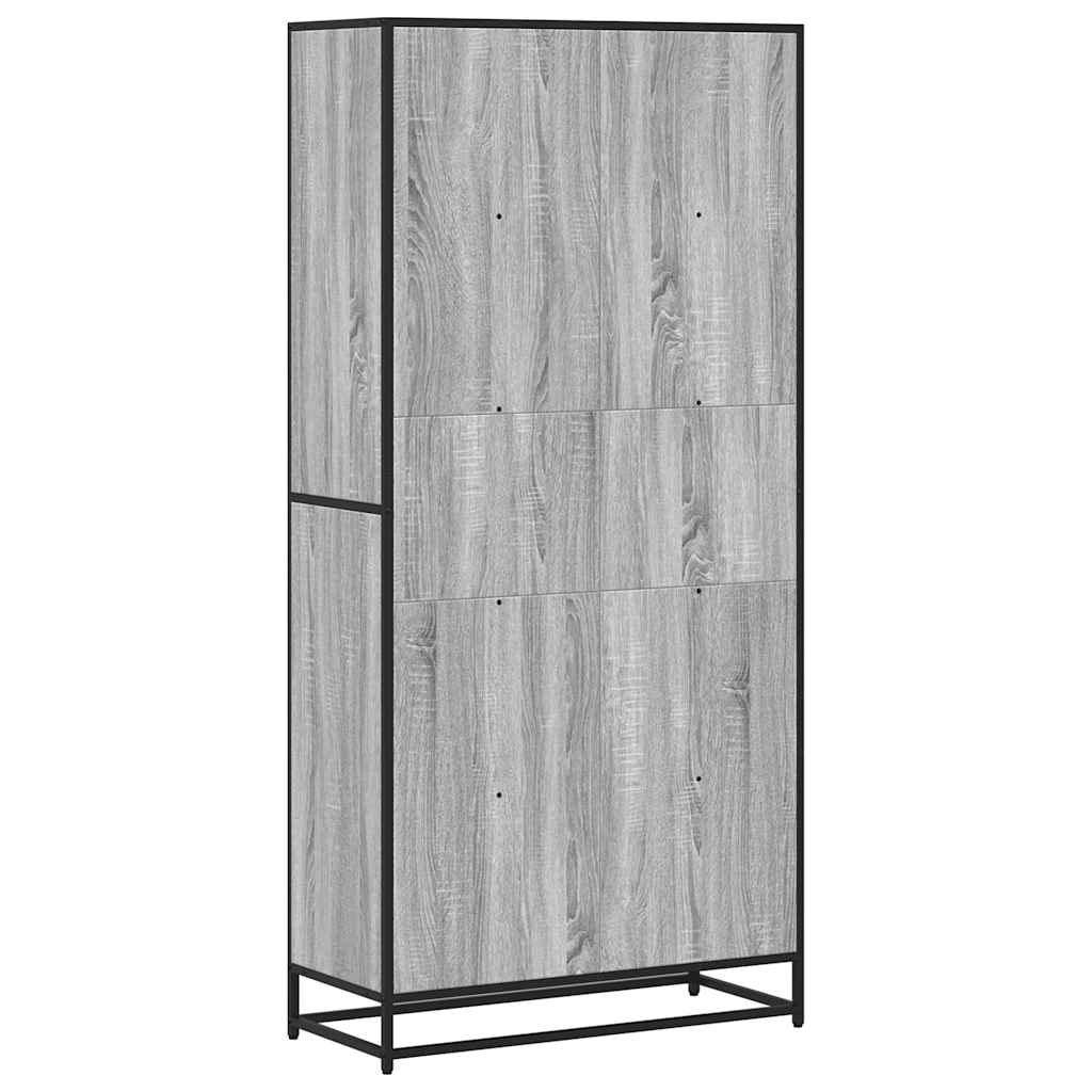 vidaXL Estantería de madera de ingeniería gris Sonoma 80,5x35x170,5 cm