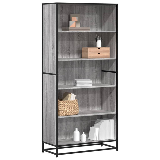 vidaXL Estantería de madera de ingeniería gris Sonoma 80,5x35x170,5 cm