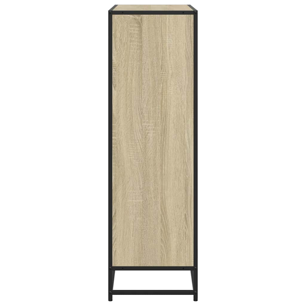 vidaXL Estantería madera y metal roble Sonoma 97,5x33x107,5 cm