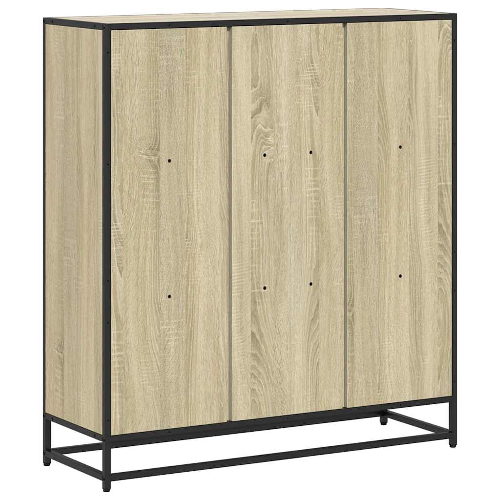 vidaXL Estantería madera y metal roble Sonoma 97,5x33x107,5 cm