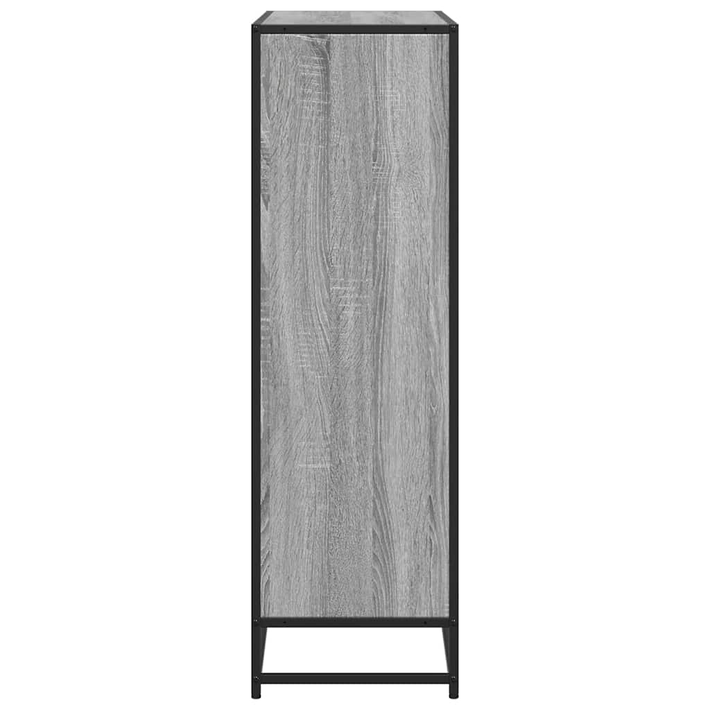 vidaXL Estantería madera y metal gris Sonoma 97,5x33x107,5 cm