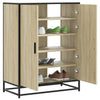 vidaXL Zapatero de madera y metal roble Sonoma 75x38x97,5 cm