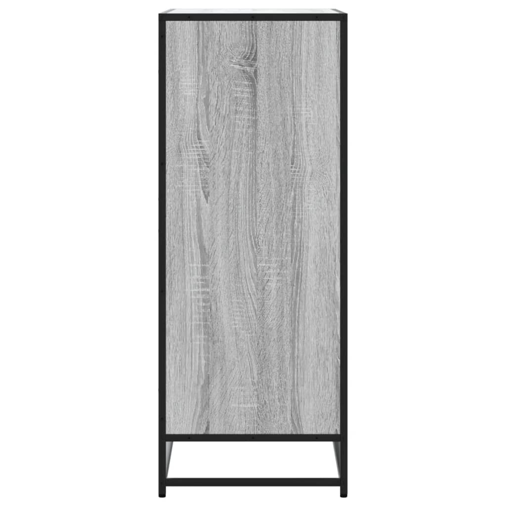 vidaXL Zapatero madera de ingeniería y metal gris Sonoma 75x38x97,5 cm