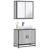 vidaXL Set de muebles de baño 2 pzas madera contrachapada gris sonoma