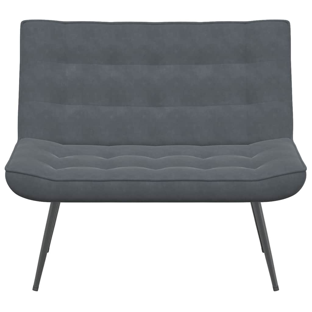 vidaXL Banco de terciopelo gris oscuro 110x74x84 cm