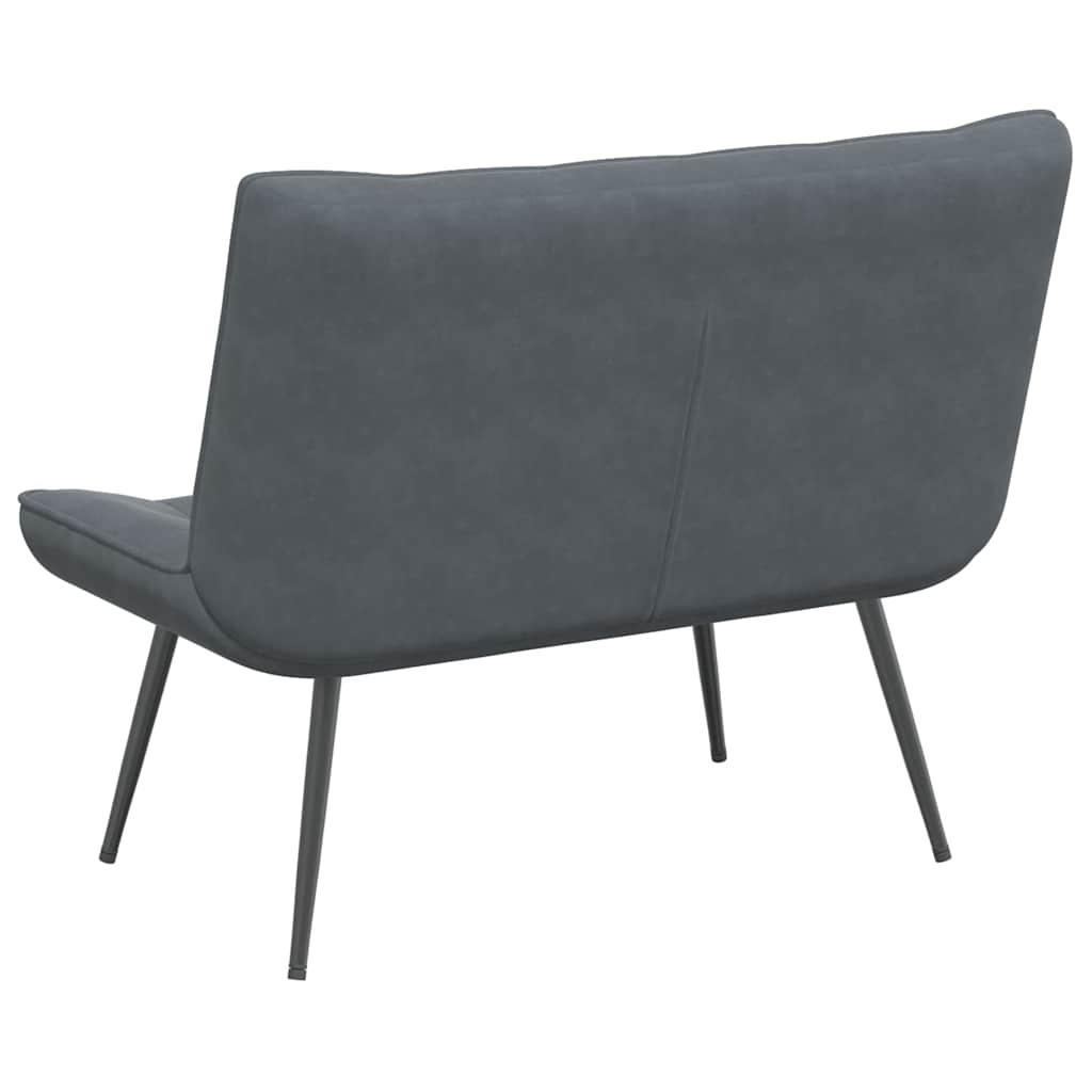 vidaXL Banco de terciopelo gris oscuro 110x74x84 cm