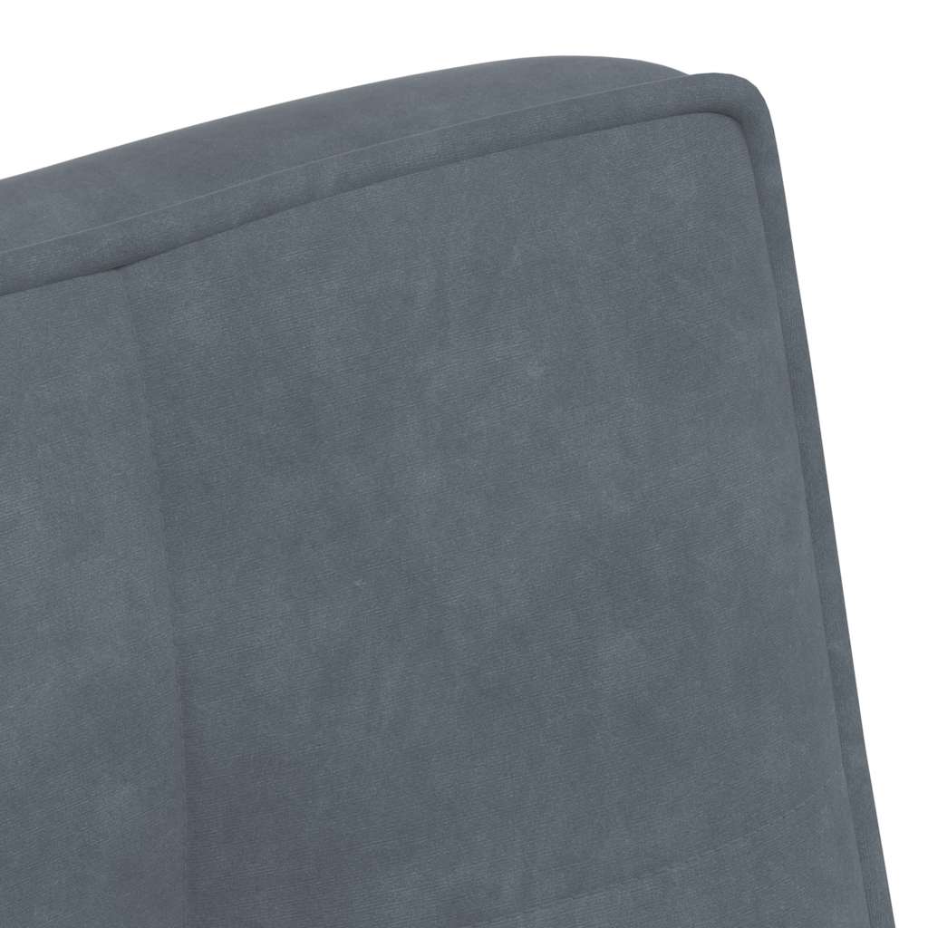 vidaXL Banco de terciopelo gris oscuro 110x74x84 cm