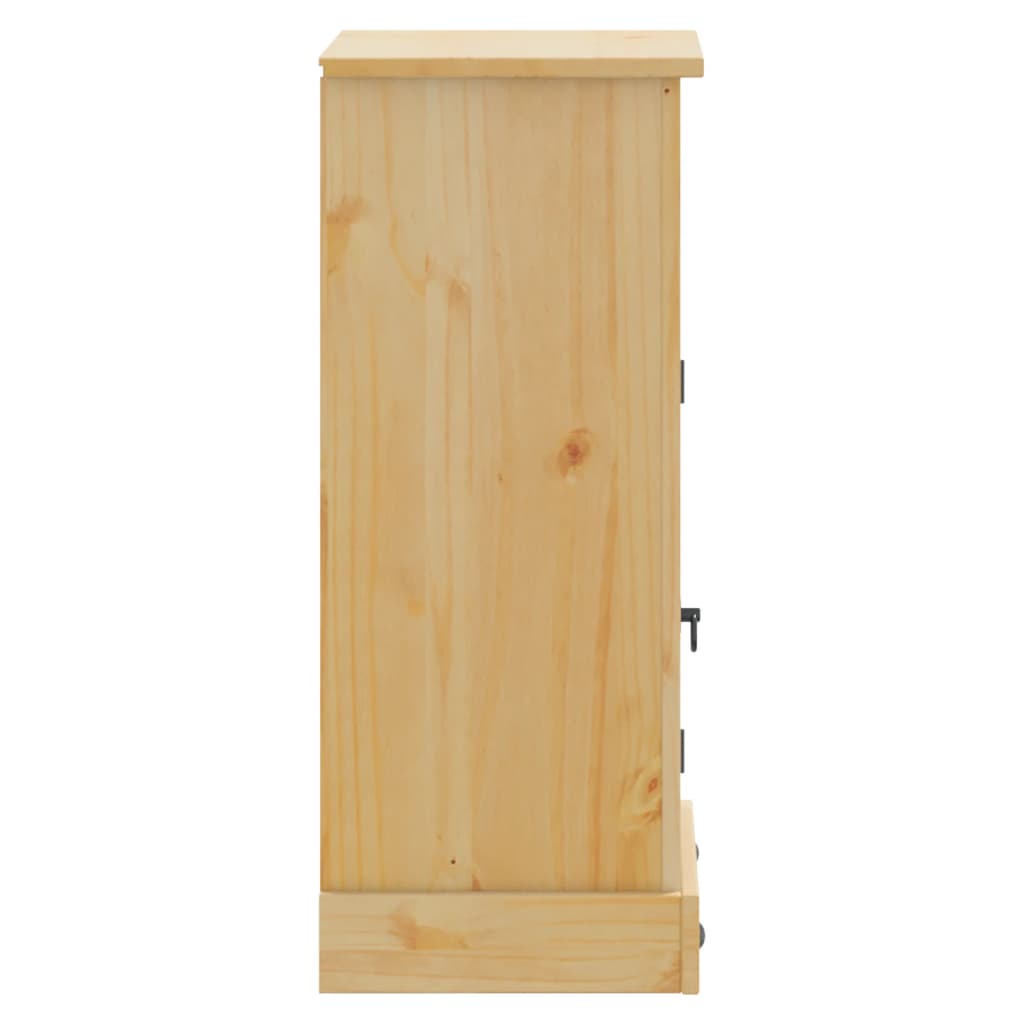 vidaXL Armario de baño Corona madera maciza de pino 45x33x80 cm