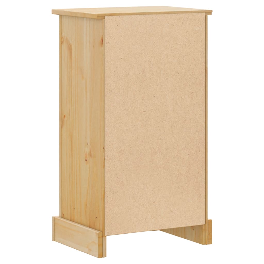 vidaXL Armario de baño Corona madera maciza de pino 45x33x80 cm