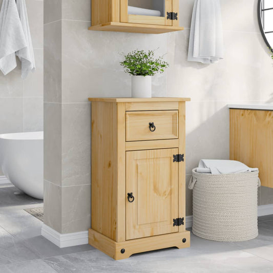 vidaXL Armario de baño Corona madera maciza de pino 45x33x80 cm