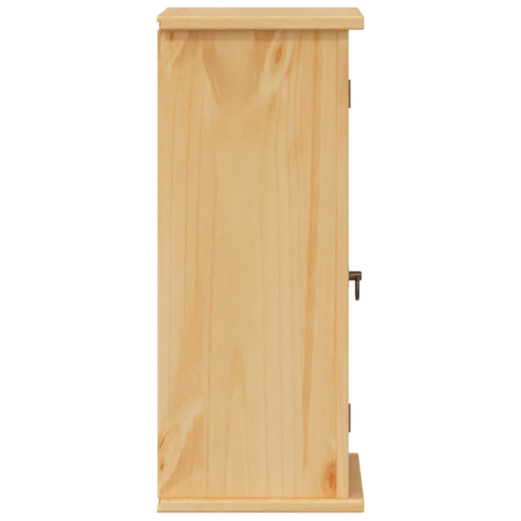 vidaXL Armario de baño de pared Corona madera maciza pino 45x27x64,5cm