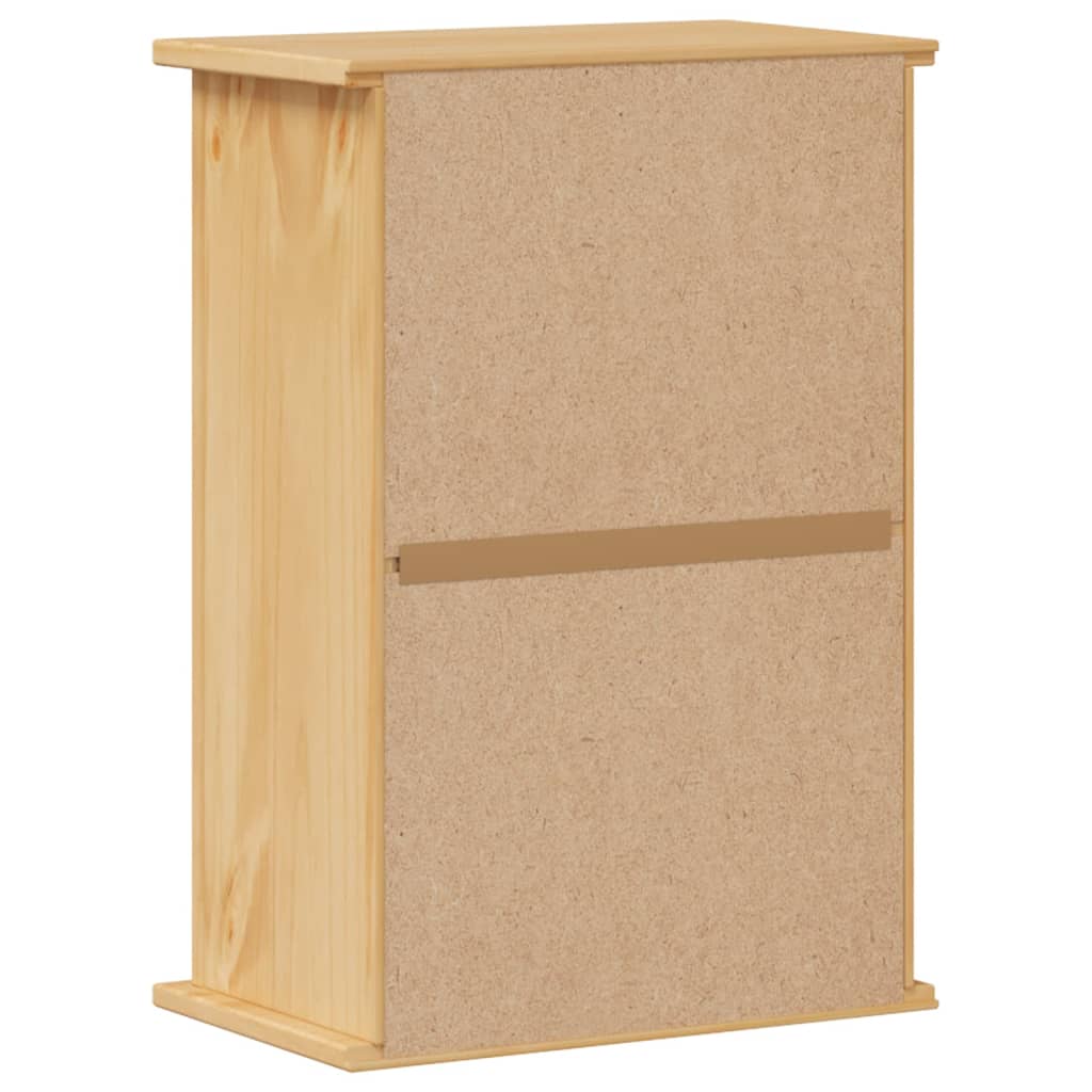 vidaXL Armario de baño de pared Corona madera maciza pino 45x27x64,5cm