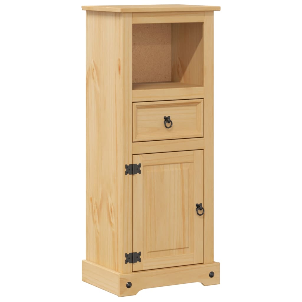 vidaXL Armario de baño Corona madera maciza de pino 45x33x110 cm