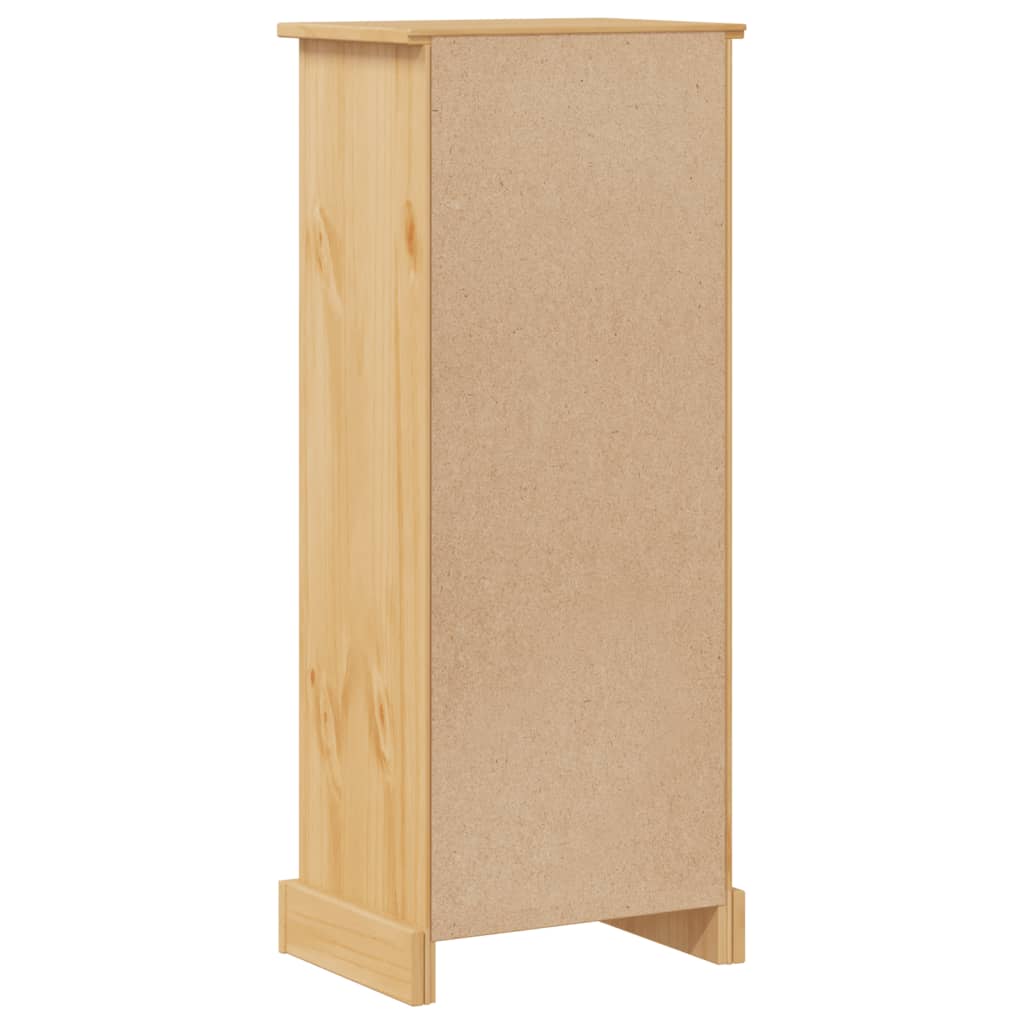 vidaXL Armario de baño Corona madera maciza de pino 45x33x110 cm