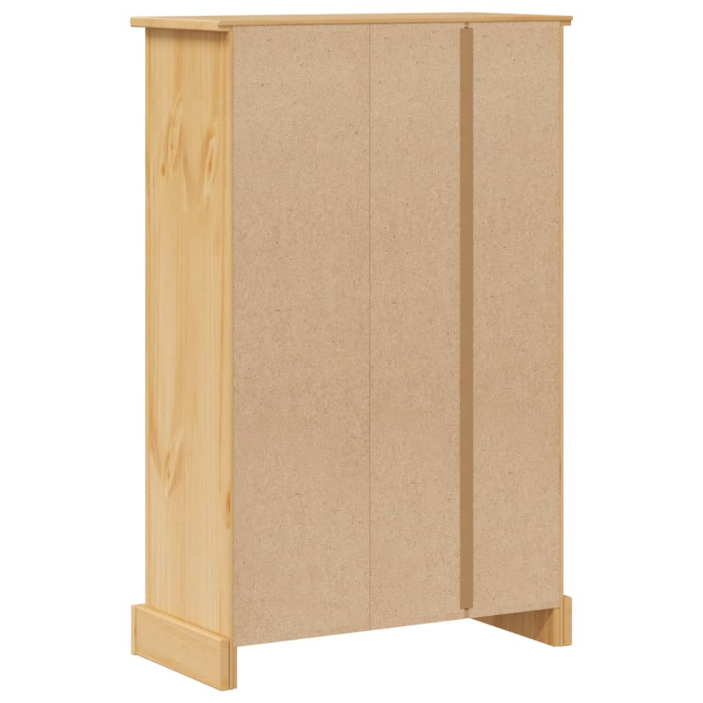 vidaXL Armario de baño Corona madera maciza de pino 70x33x110 cm