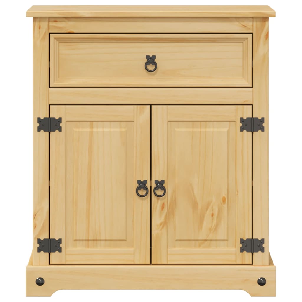 vidaXL Armario de baño Corona madera maciza de pino 70x33x80 cm