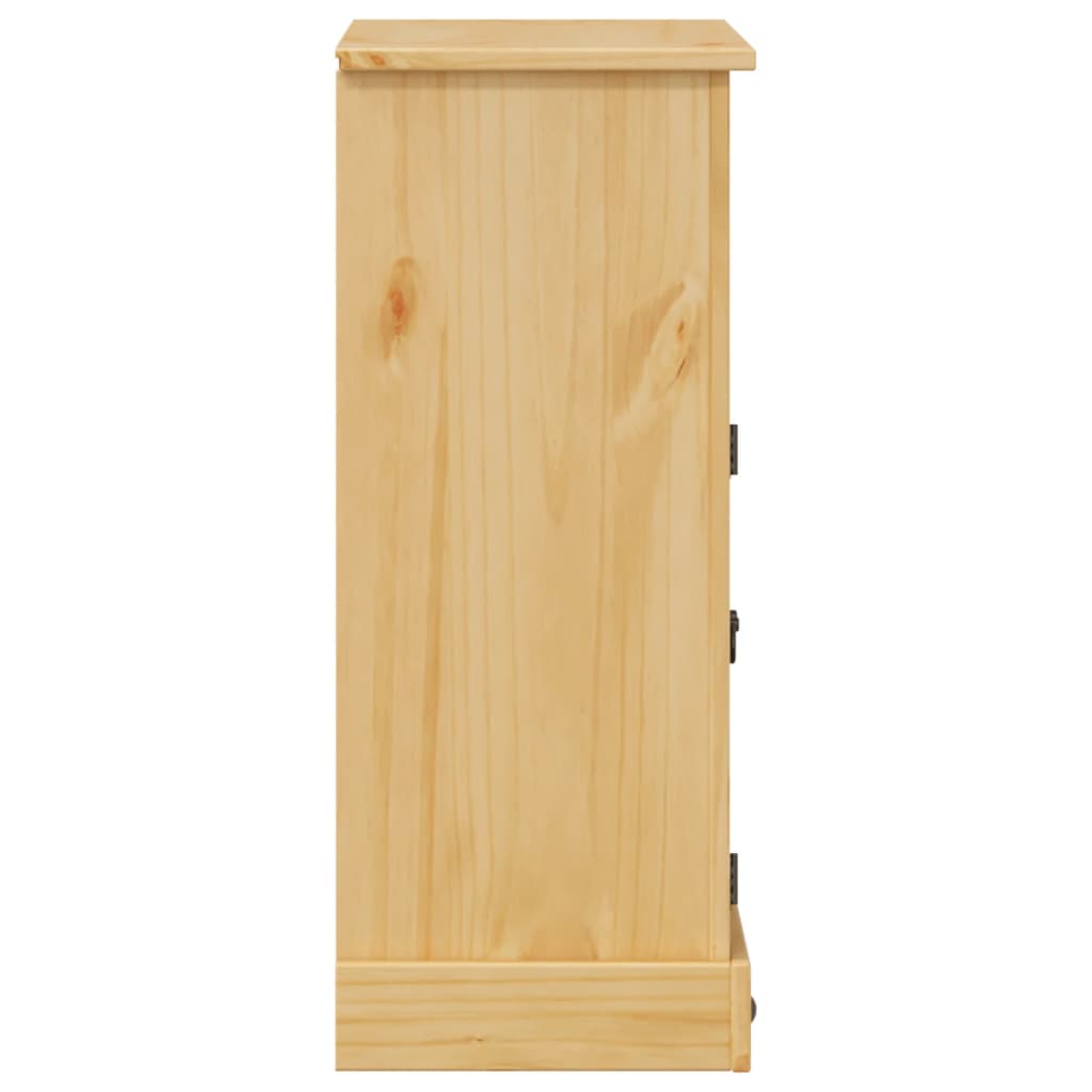 vidaXL Armario de baño Corona madera maciza de pino 70x33x80 cm