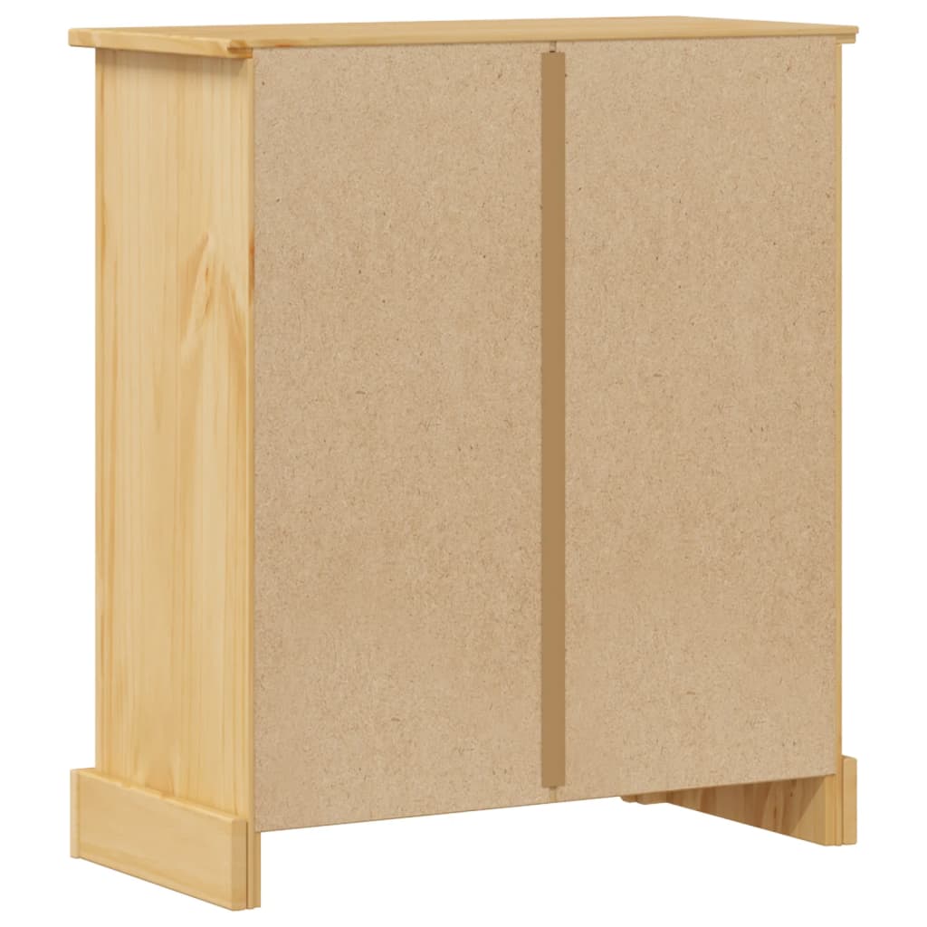 vidaXL Armario de baño Corona madera maciza de pino 70x33x80 cm