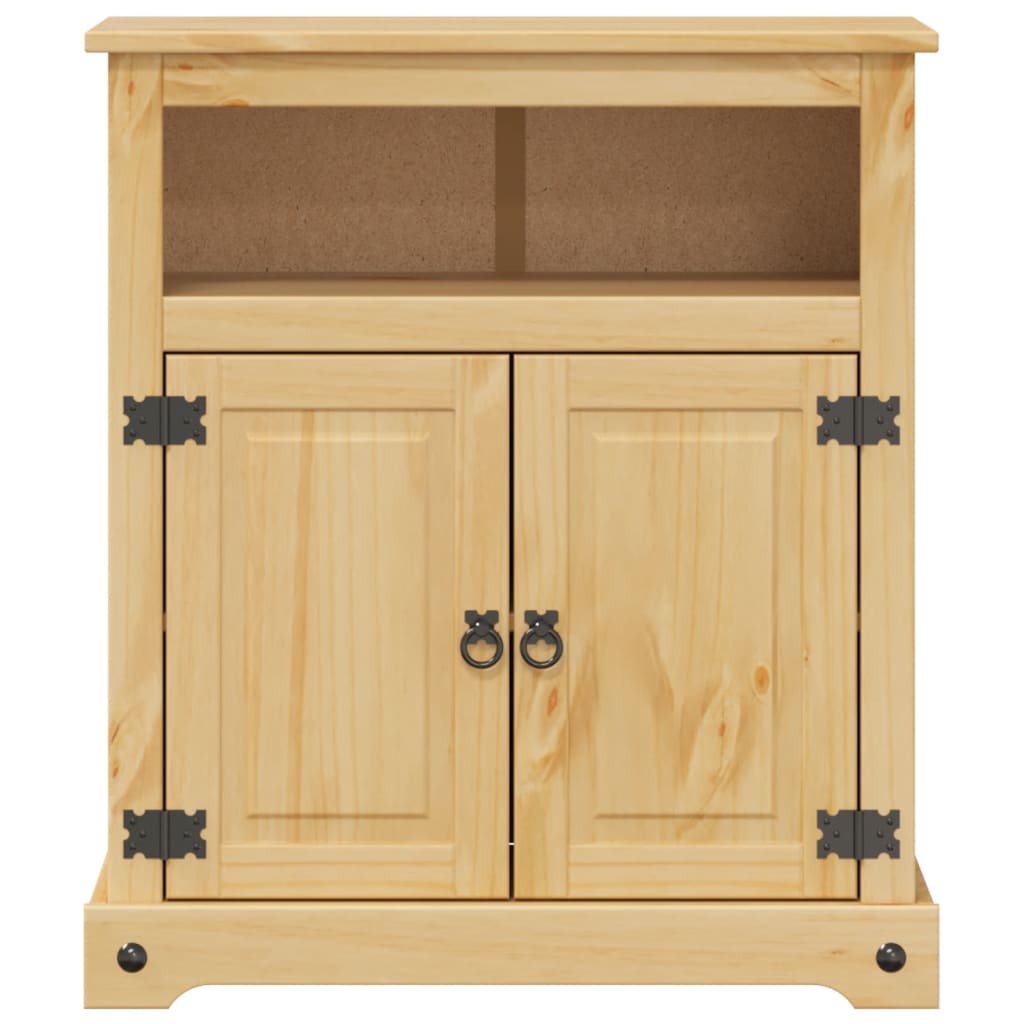 vidaXL Armario de baño Corona madera maciza de pino 70x33x80 cm