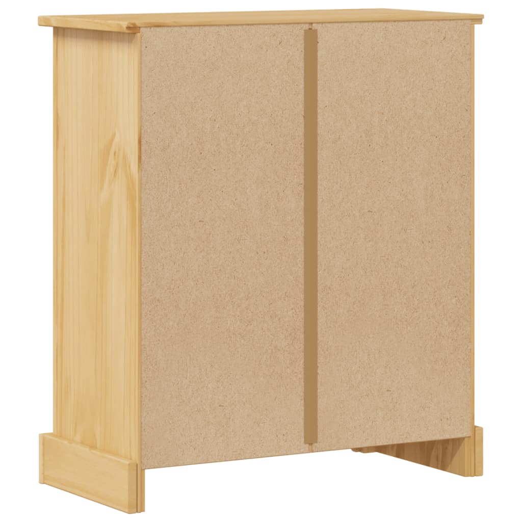 vidaXL Armario de baño Corona madera maciza de pino 70x33x80 cm