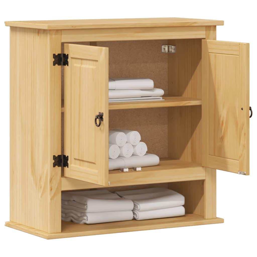 vidaXL Armario de baño Corona madera maciza de pino 70x33x71,5 cm