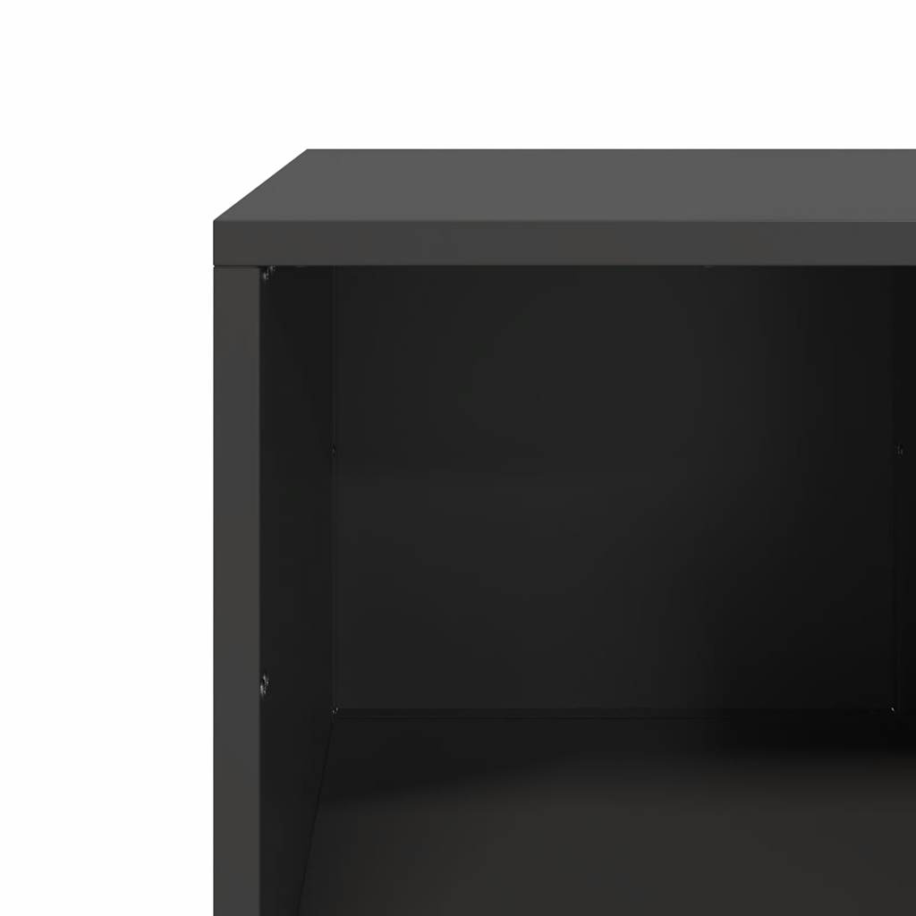 vidaXL Mesa de centro acero laminado en frío negro 101,5x50x43,5 cm