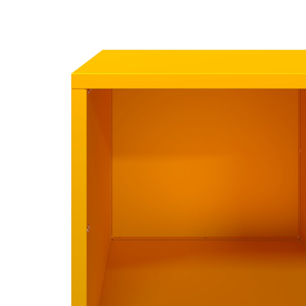 vidaXL Mesa de centro acero laminado en frío amarillo 101,5x50x43,5 cm