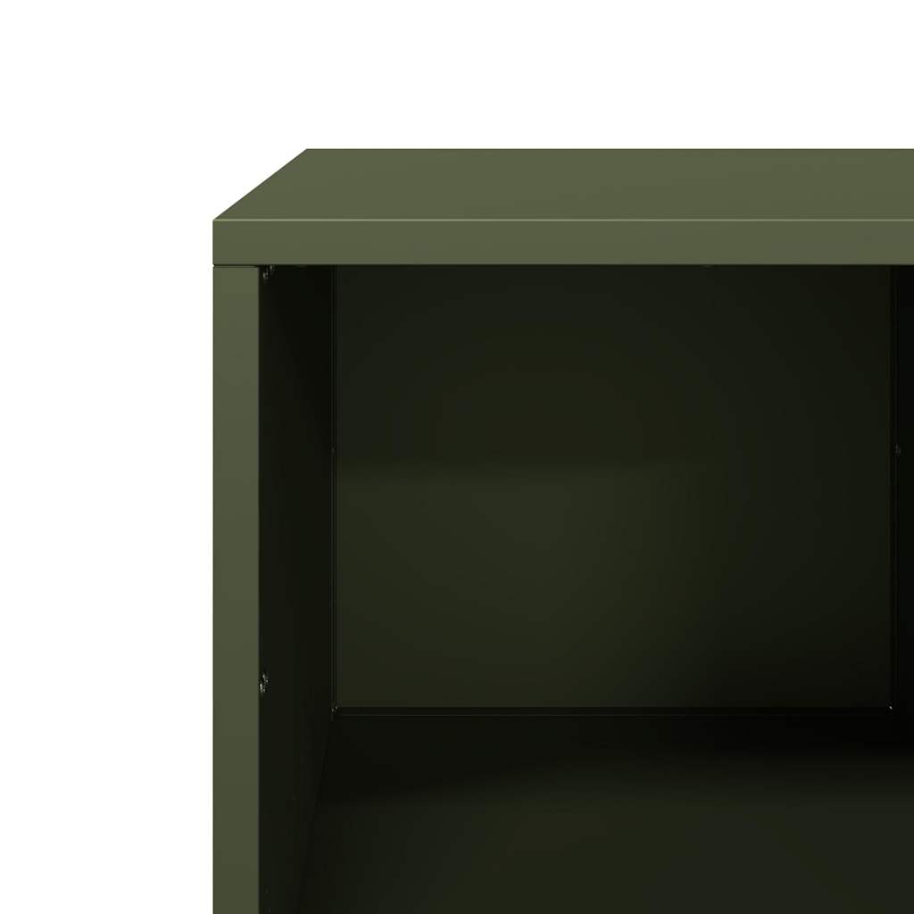 vidaXL Mesa de centro acero laminado frío verde oliva 101,5x50x43,5 cm