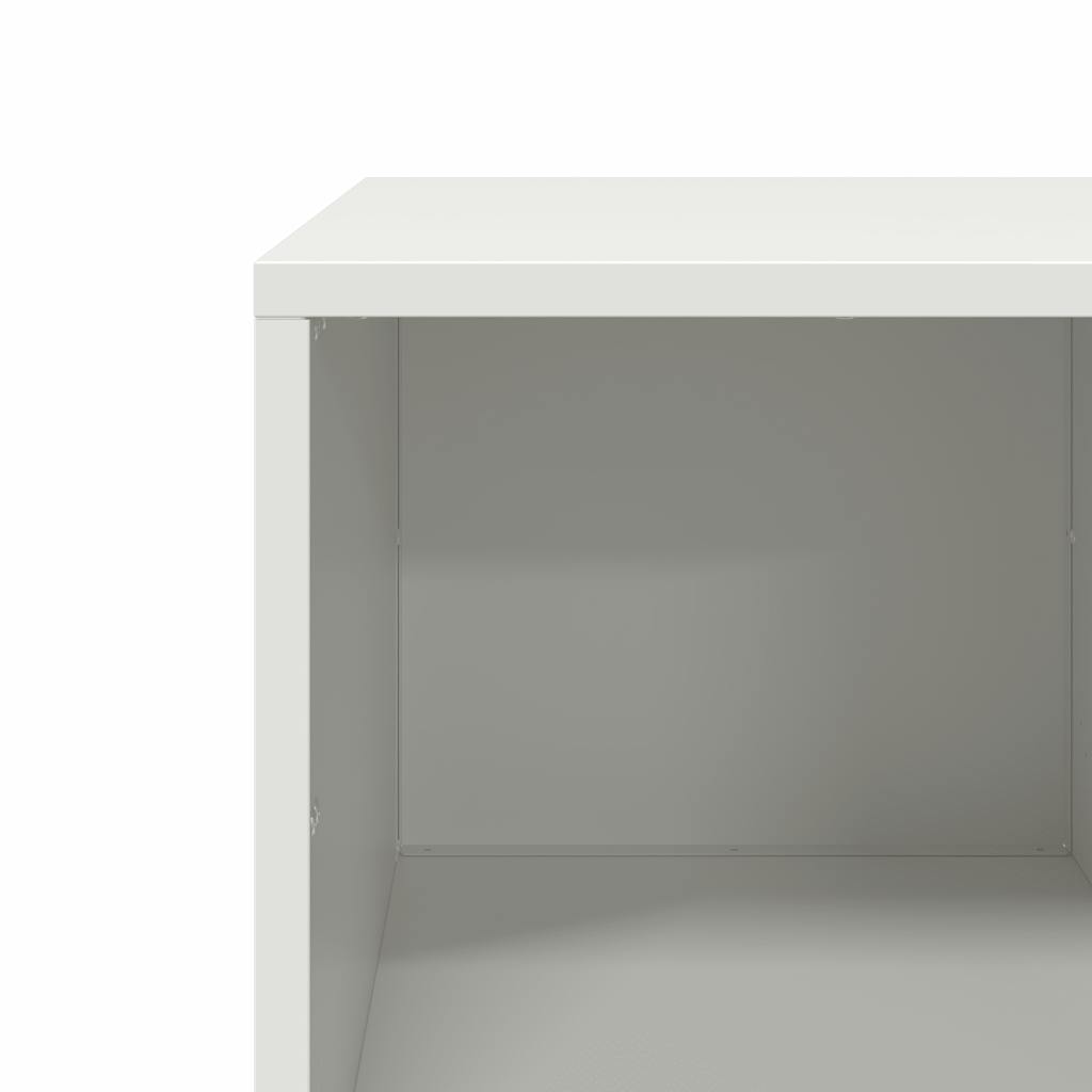 vidaXL Mesa de centro acero laminado en frío blanco 101,5x50x43,5 cm