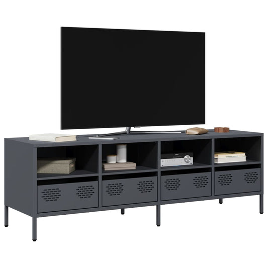 vidaXL Mueble de TV acero laminado en frío antracita 135x39x43,5 cm