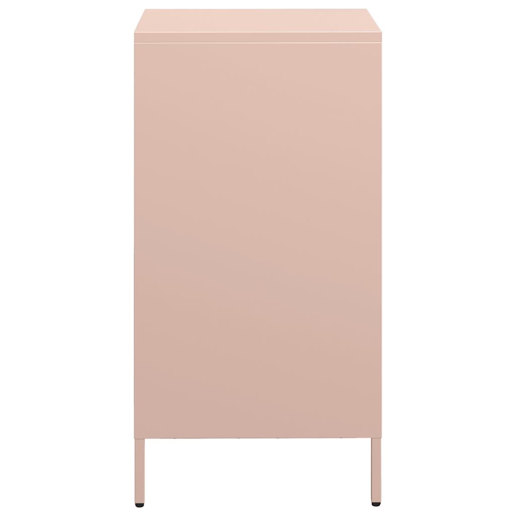 vidaXL Aparador de acero laminado en frío rosa 35x39x73,5 cm