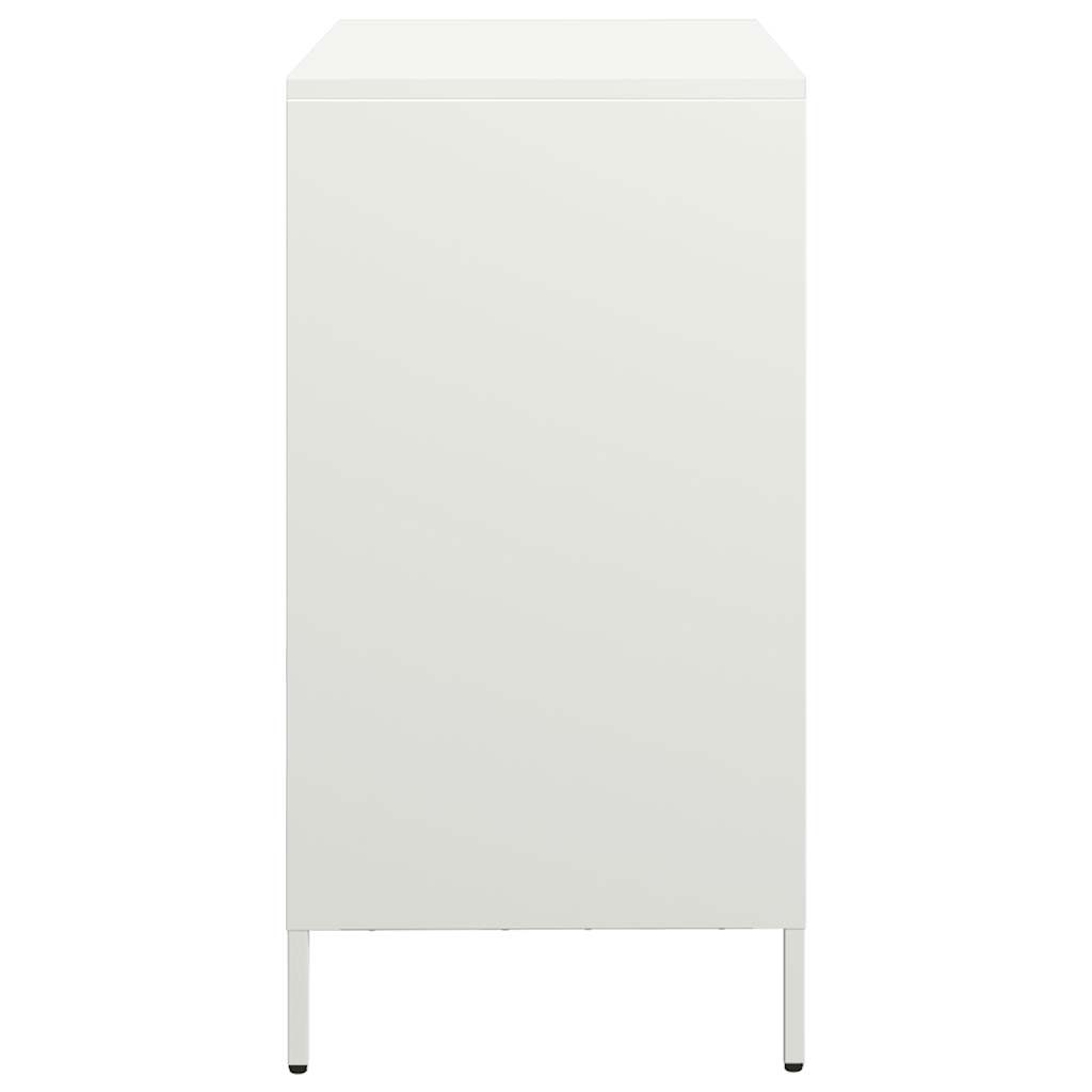 vidaXL Aparador de acero laminado en frío blanco 68x39x73,5 cm