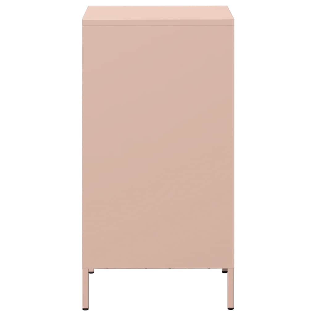 vidaXL Aparador de acero laminado en frío rosa 35x39x73,5 cm