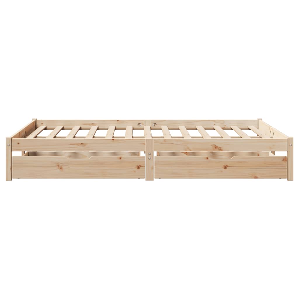 vidaXL Estructura de cama sin colchón madera maciza de pino 120x190 cm