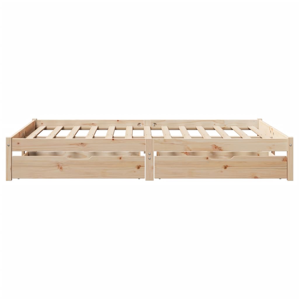 vidaXL Estructura de cama sin colchón madera de pino blanco 150x200 cm