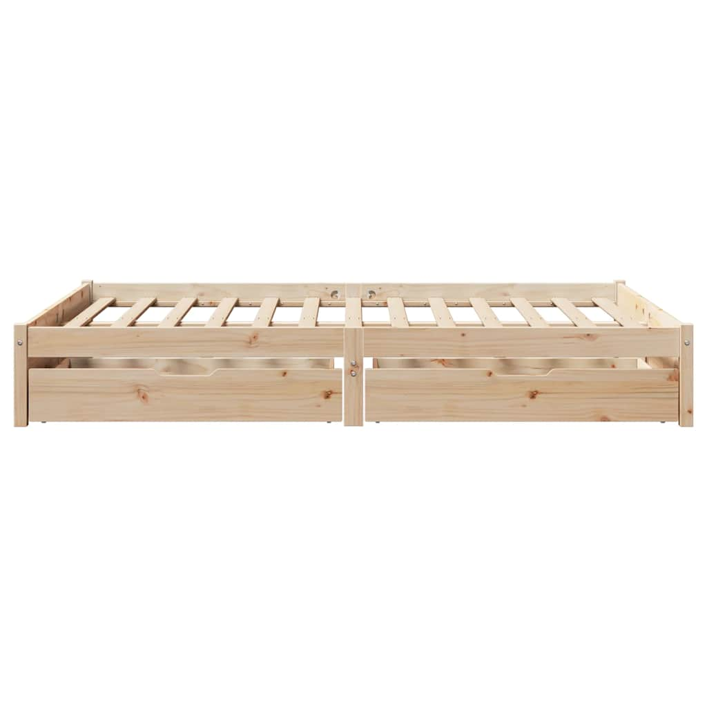 vidaXL Estructura de cama sin colchón madera maciza de pino 120x190 cm