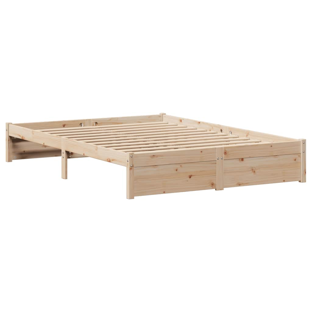 vidaXL Estructura de cama sin colchón madera maciza de pino 120x190 cm