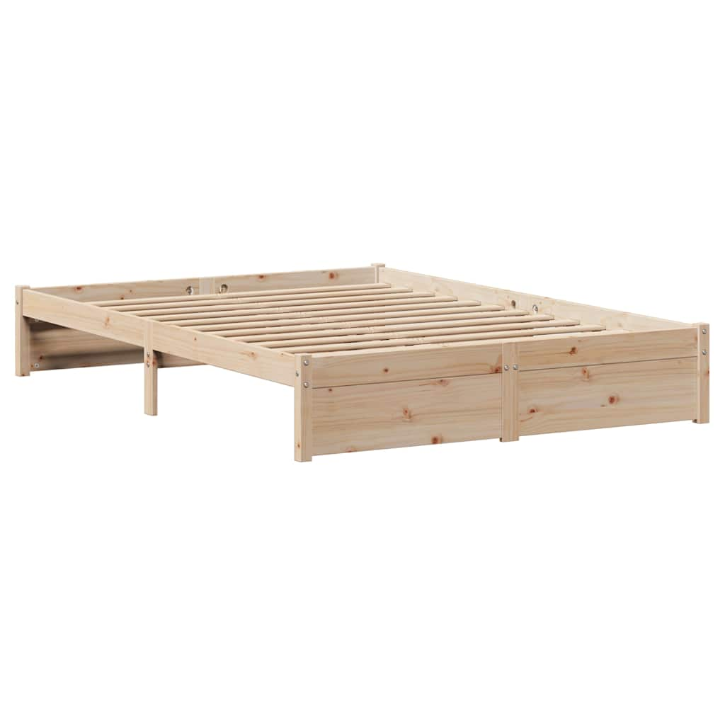 vidaXL Estructura de cama sin colchón madera maciza de pino 120x190 cm