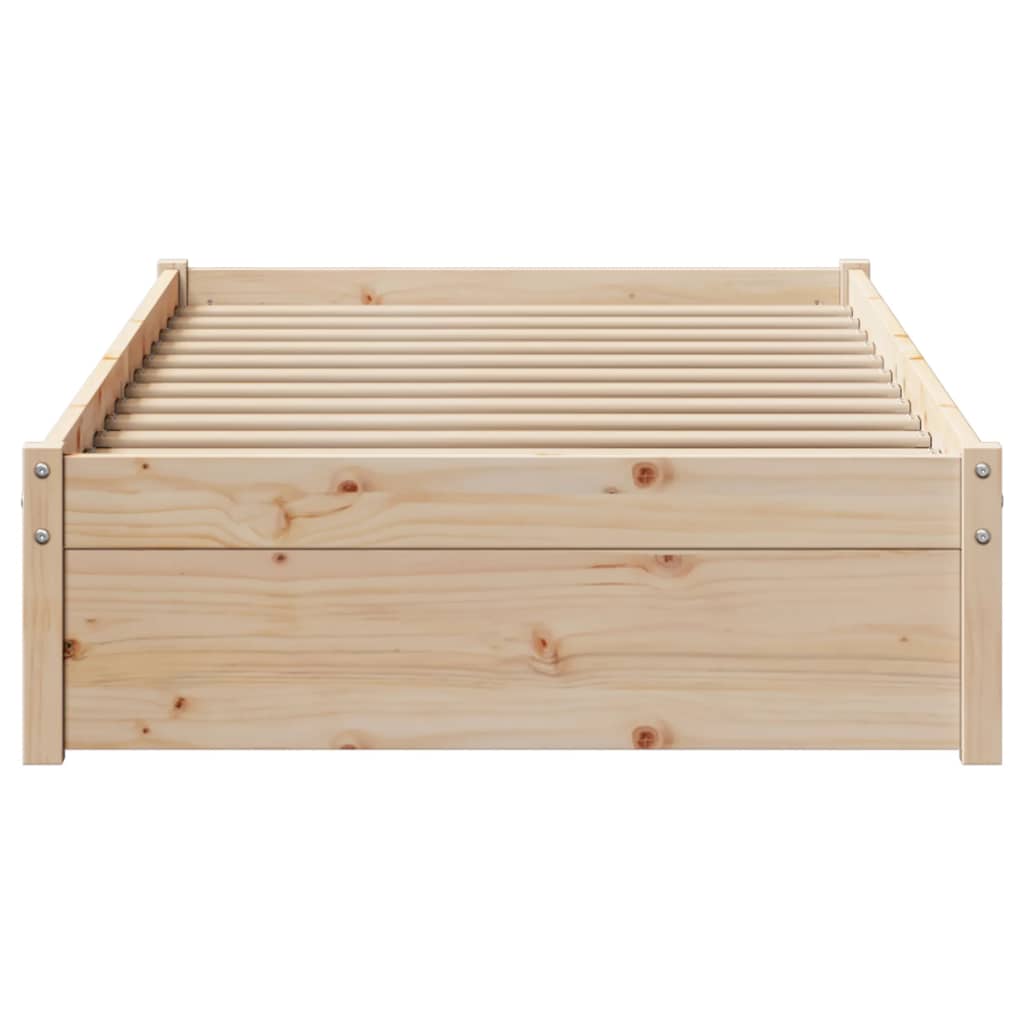 vidaXL Estructura de cama sin colchón madera maciza de pino 90x200 cm