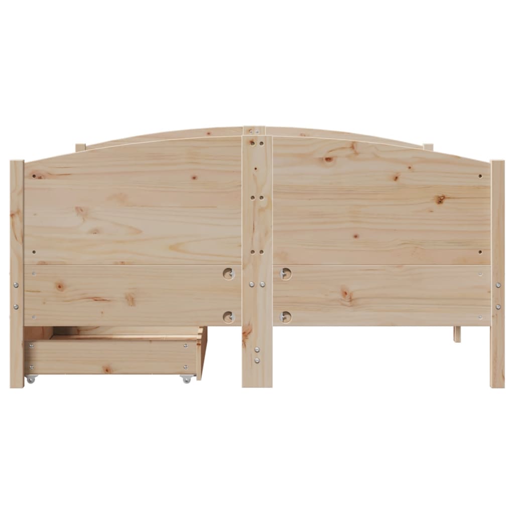 vidaXL Estructura de cama sin colchón madera de pino blanco 150x200 cm